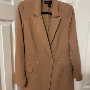 Rachel Zoe Camel Double-Breasted Blazer